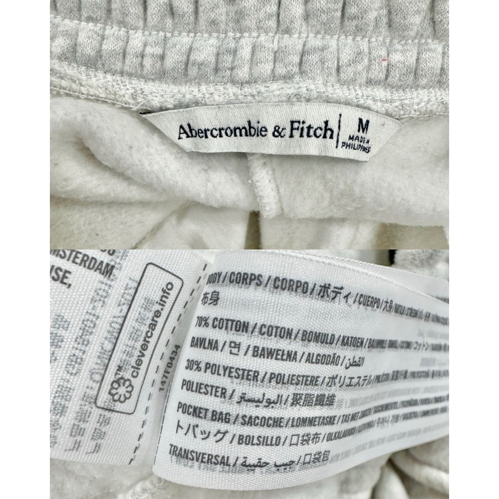 Abercrombie & Fitch Sunday Barrel Sweatpants Women Medium Heather Gray Wide Leg - Picture 4 of 13
